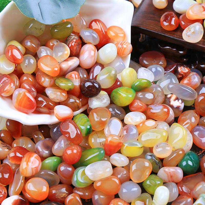 Colored agate stone