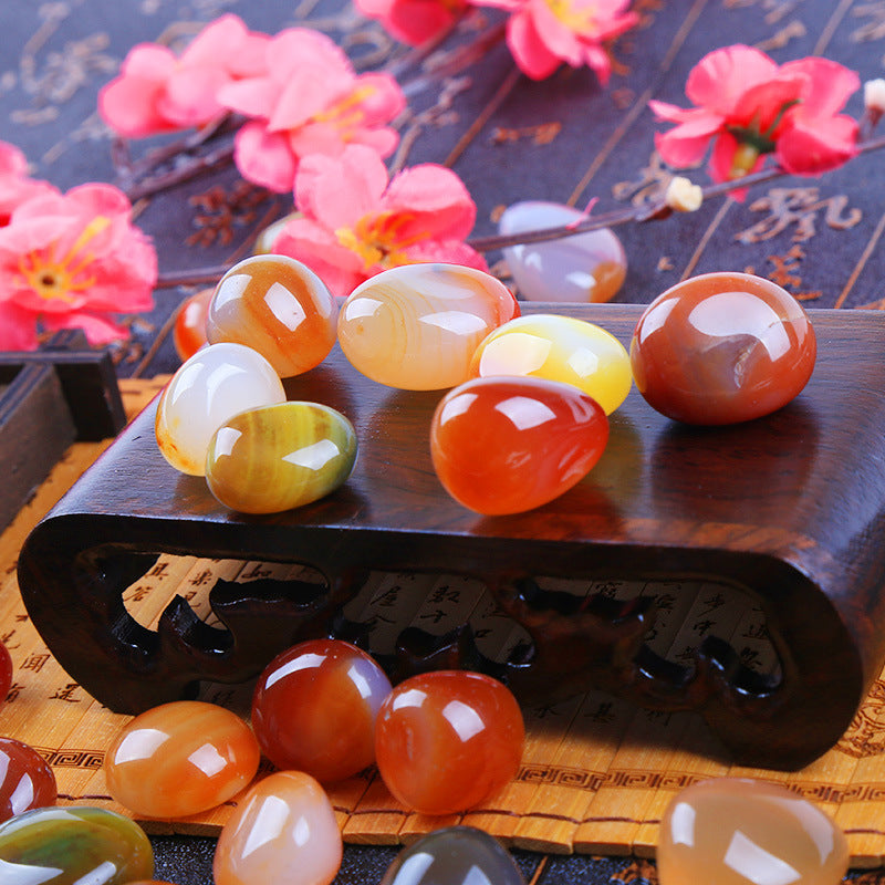 Colored agate stone