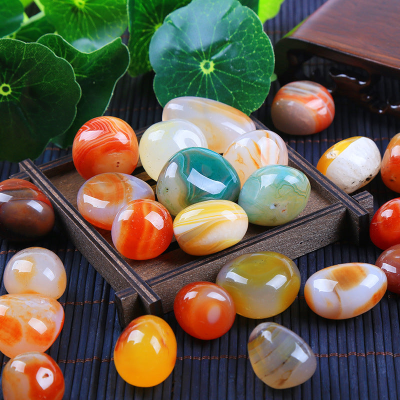 Colored agate stone