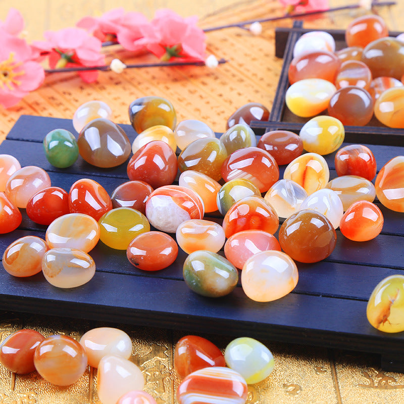 Colored agate stone