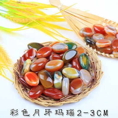 Colored agate stone