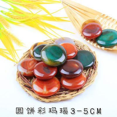 Colored agate stone