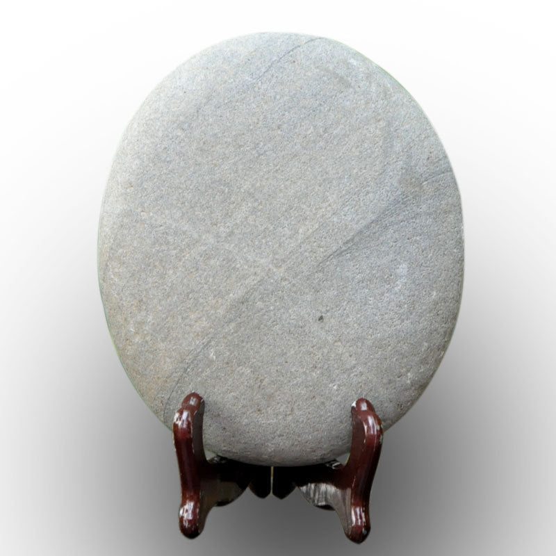Natural flattened gray stone