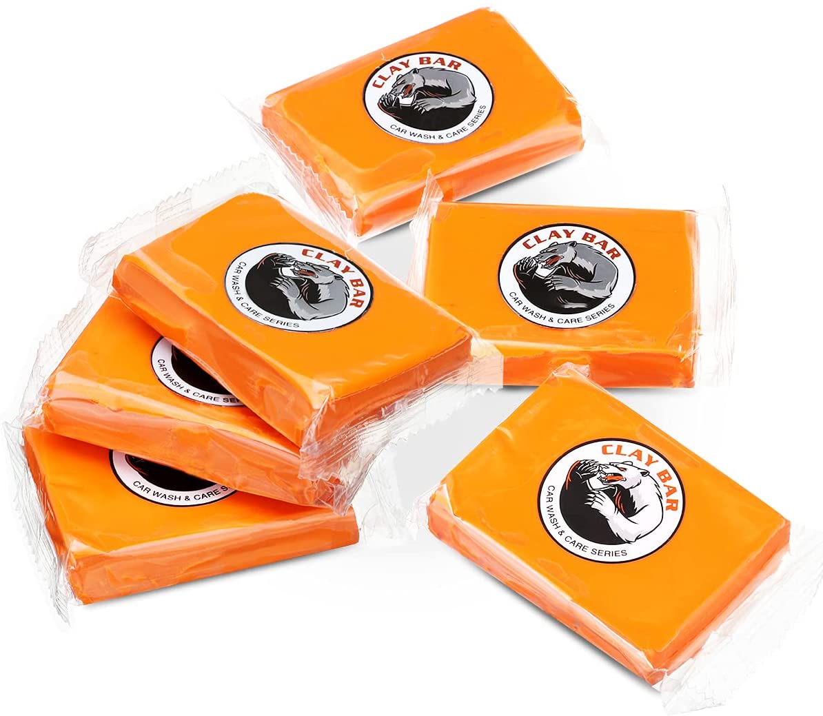 Lot de 6 barres d'argile pour voiture - 600 g - Qualité supérieure - Avec capacité d'adsorption - Pour le nettoyage des voitures, camping-cars, bateaux et bus