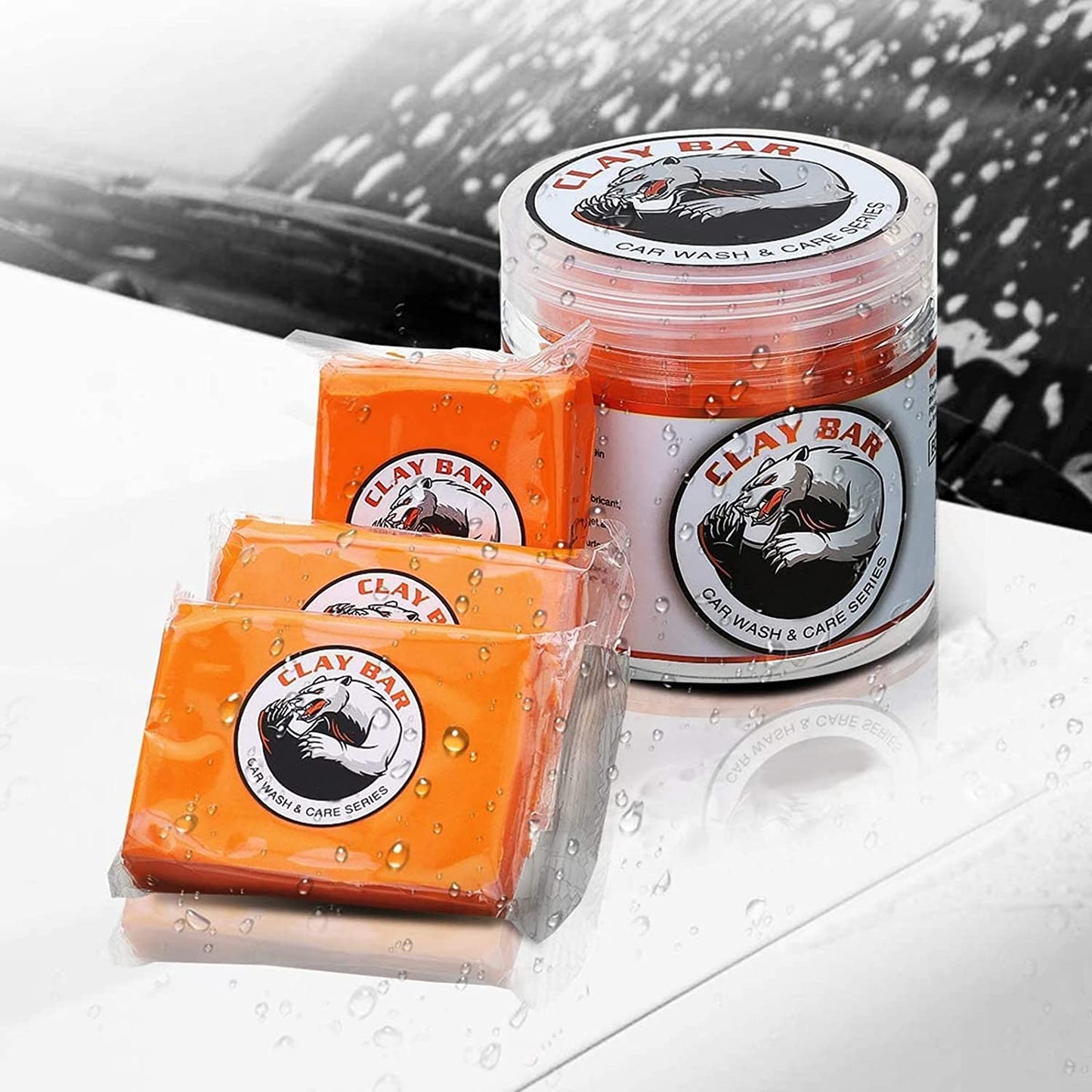 Lot de 6 barres d'argile pour voiture - 600 g - Qualité supérieure - Avec capacité d'adsorption - Pour le nettoyage des voitures, camping-cars, bateaux et bus