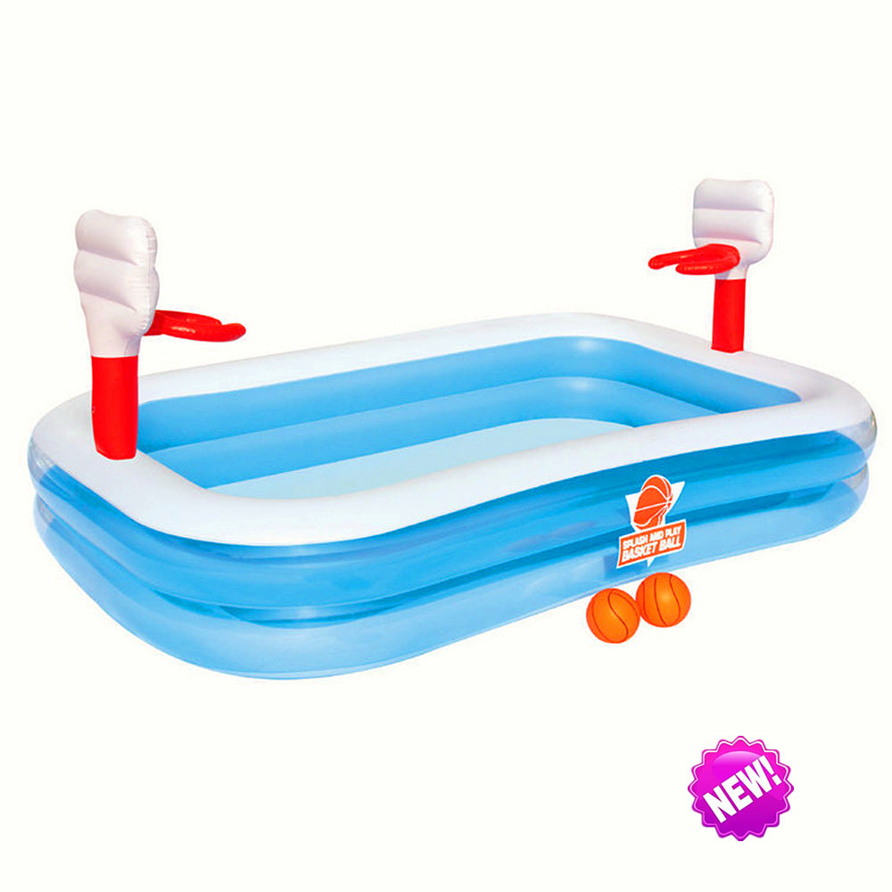 BASKETBALL Centre de jeu gonflable avec toboggan à l’eau, piscine gonflable