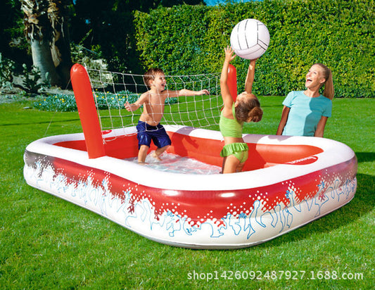 VOLLEY-BALL Centre de jeu gonflable avec toboggan à l’eau, piscine gonflable
