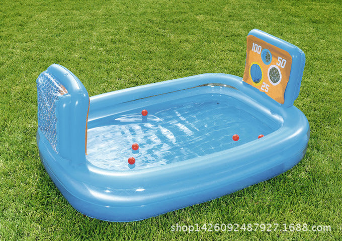 SOCCER Centre de jeu gonflable avec toboggan à l’eau, piscine gonflable