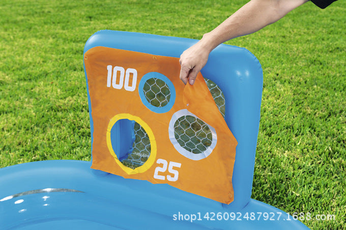 SOCCER Centre de jeu gonflable avec toboggan à l’eau, piscine gonflable