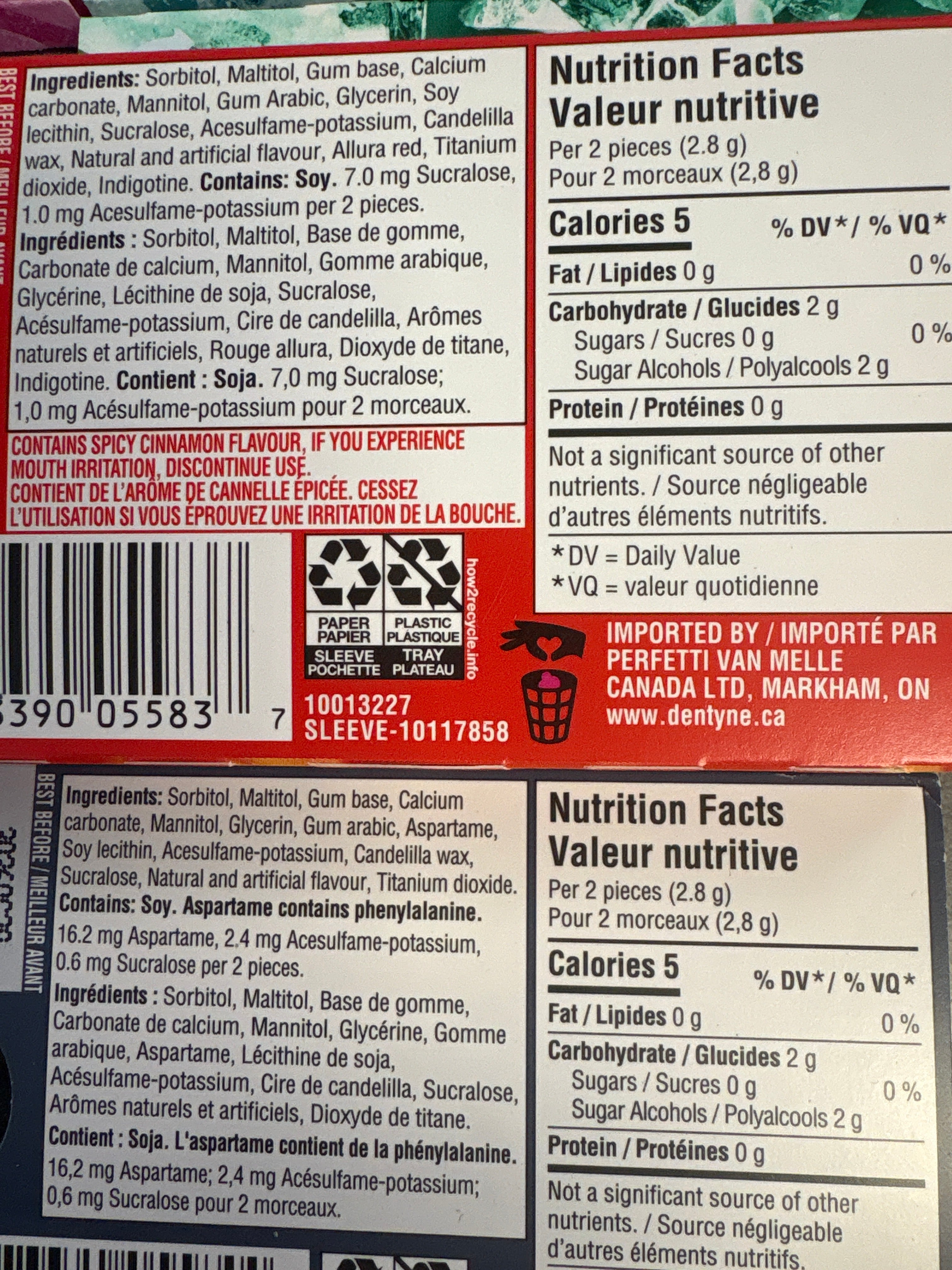 Dentyne ICE / FIRE 12 morceaux