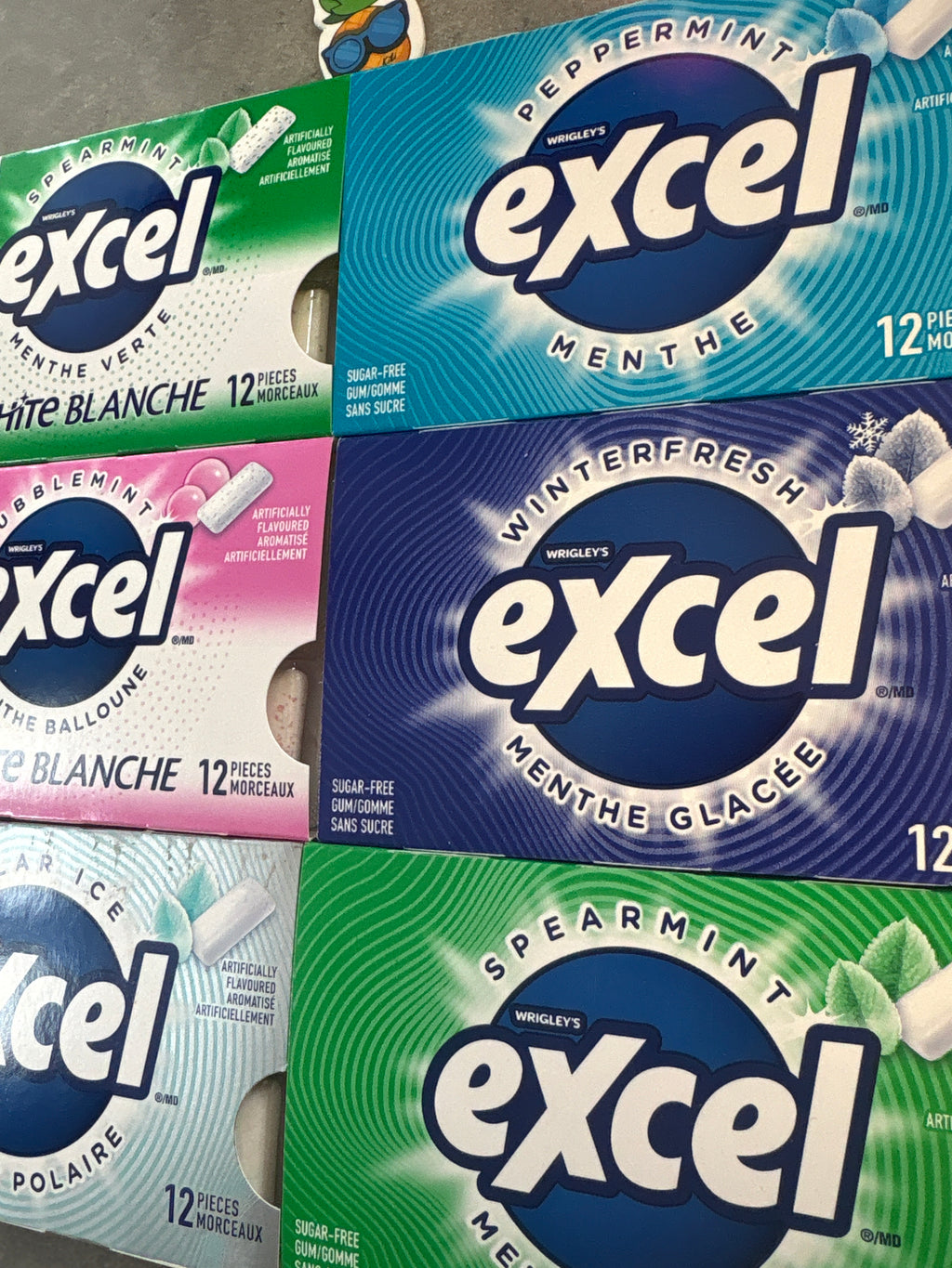 excel Gomme 12 morceaux