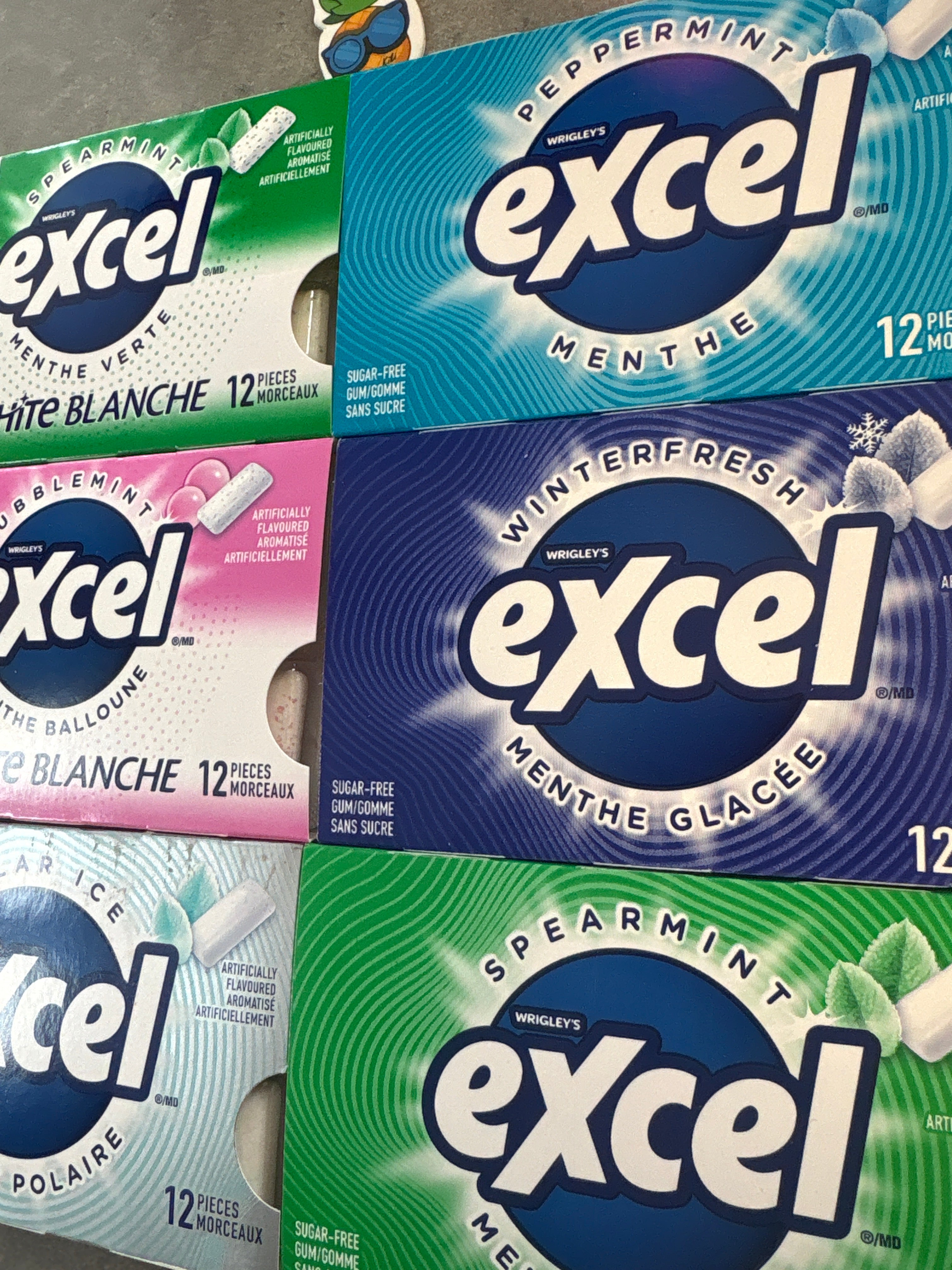 excel Gomme 12 morceaux