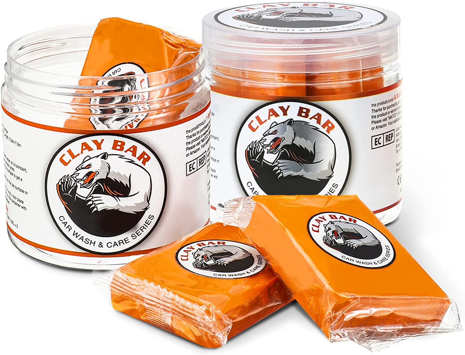 Lot de 6 barres d'argile pour voiture - 600 g - Qualité supérieure - Avec capacité d'adsorption - Pour le nettoyage des voitures, camping-cars, bateaux et bus