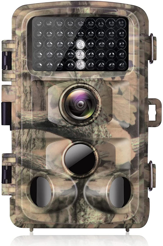 Caméra de chasse 16 MP 1080p avec 3 capteurs infrarouges IP56 étanche avec détecteur de mouvement Vision nocturne pour surveillance de la faune