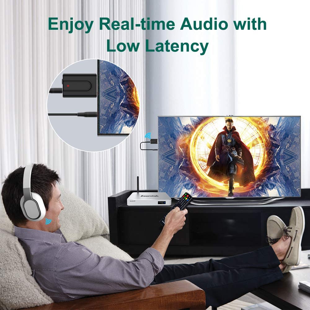 Adaptateur audio émetteur récepteur faible latence pour casque audio TV