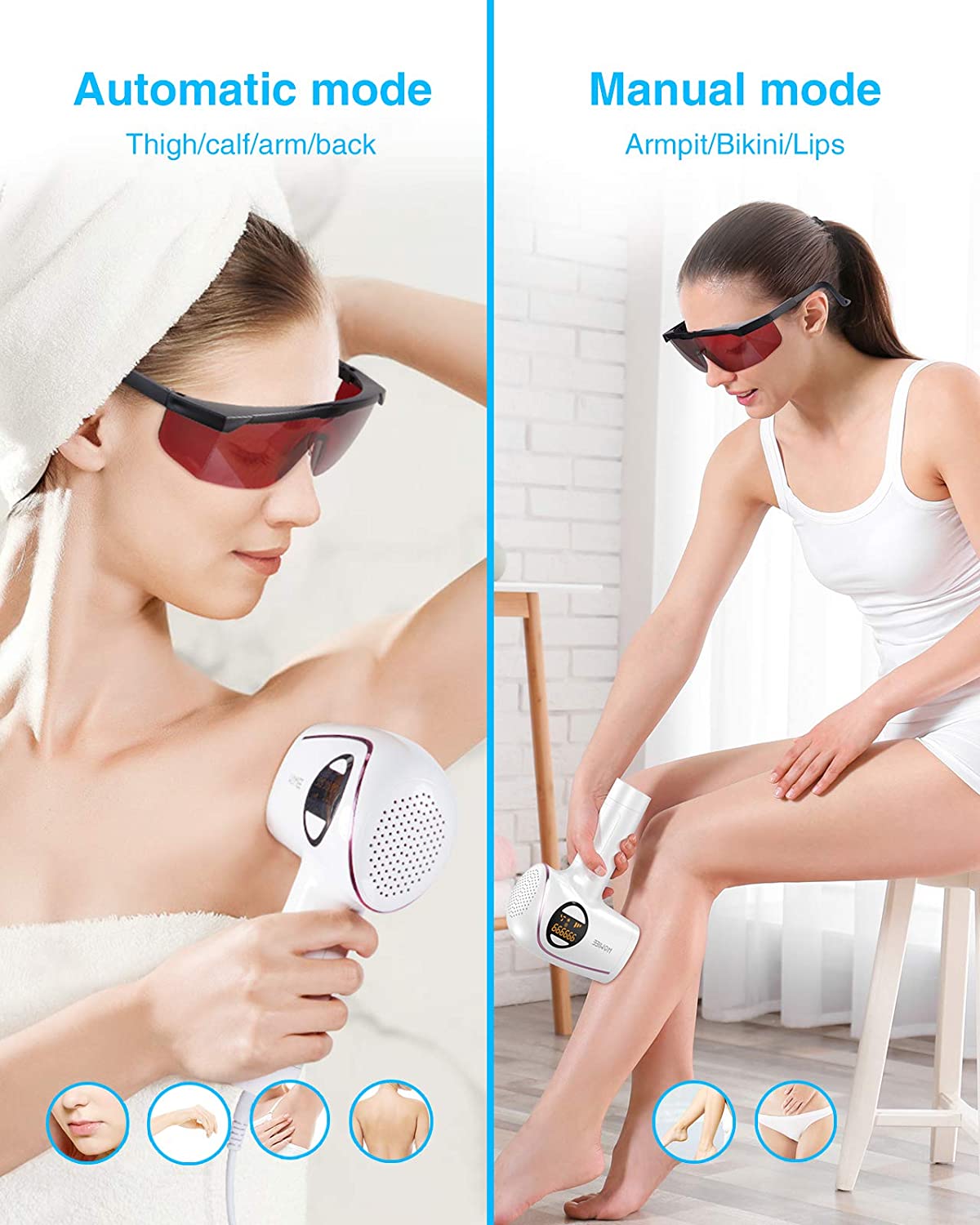 Homiee IPL Hair Removal Device Home Use IPL Hair Remover 999.999