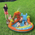 $79! BIG VOLCANO Inflatable Play Center with Water Slide, Inflatable Pool