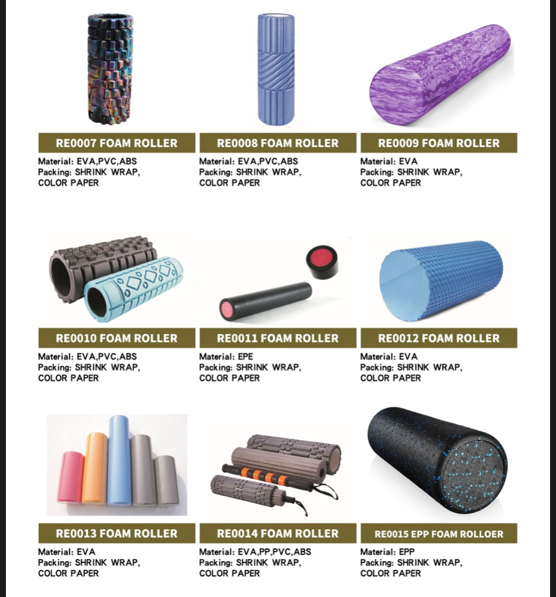 YOGA FOAM ROLLER -RE