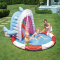 $59! BIG SHARK Inflatable Play Center with Water Slide, Inflatable Pool