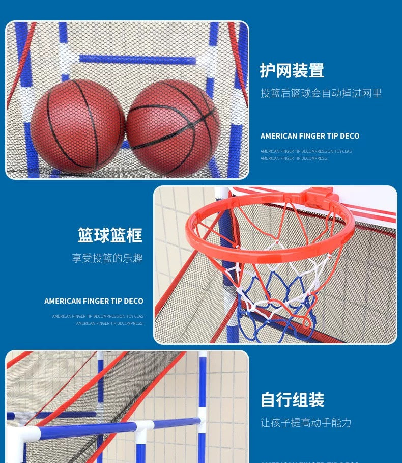 Grand appareil de Basket intérieur/extérieur Pour Enfants, détachable et Mobile, comprenant un Support de Basket-Ball,Deux Basket et de Pompe