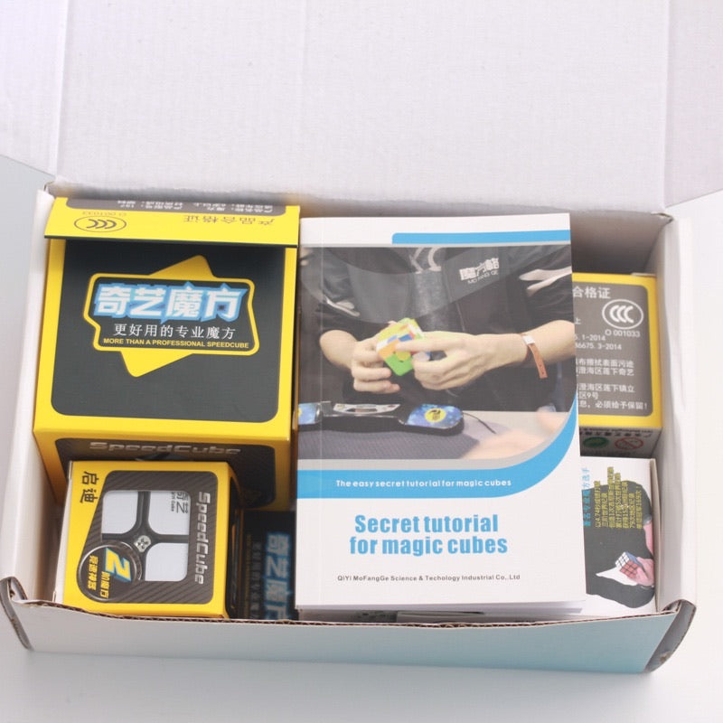 Luxurious Set 8 Pack Cubes , Magic Cube Bundle for Beginners and Advanced，Include teaching manual