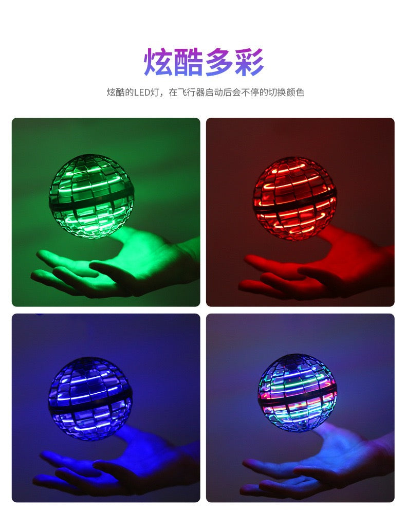 Flying Ball Toys – Flying Orb magique contrôlé à la main Jouets volants avec lumières RVB intégrées Mini drones Flynova Pro Jouet sans danger pour l'extérieur – Cadeaux d'anniversaire pour enfants, garçons et filles